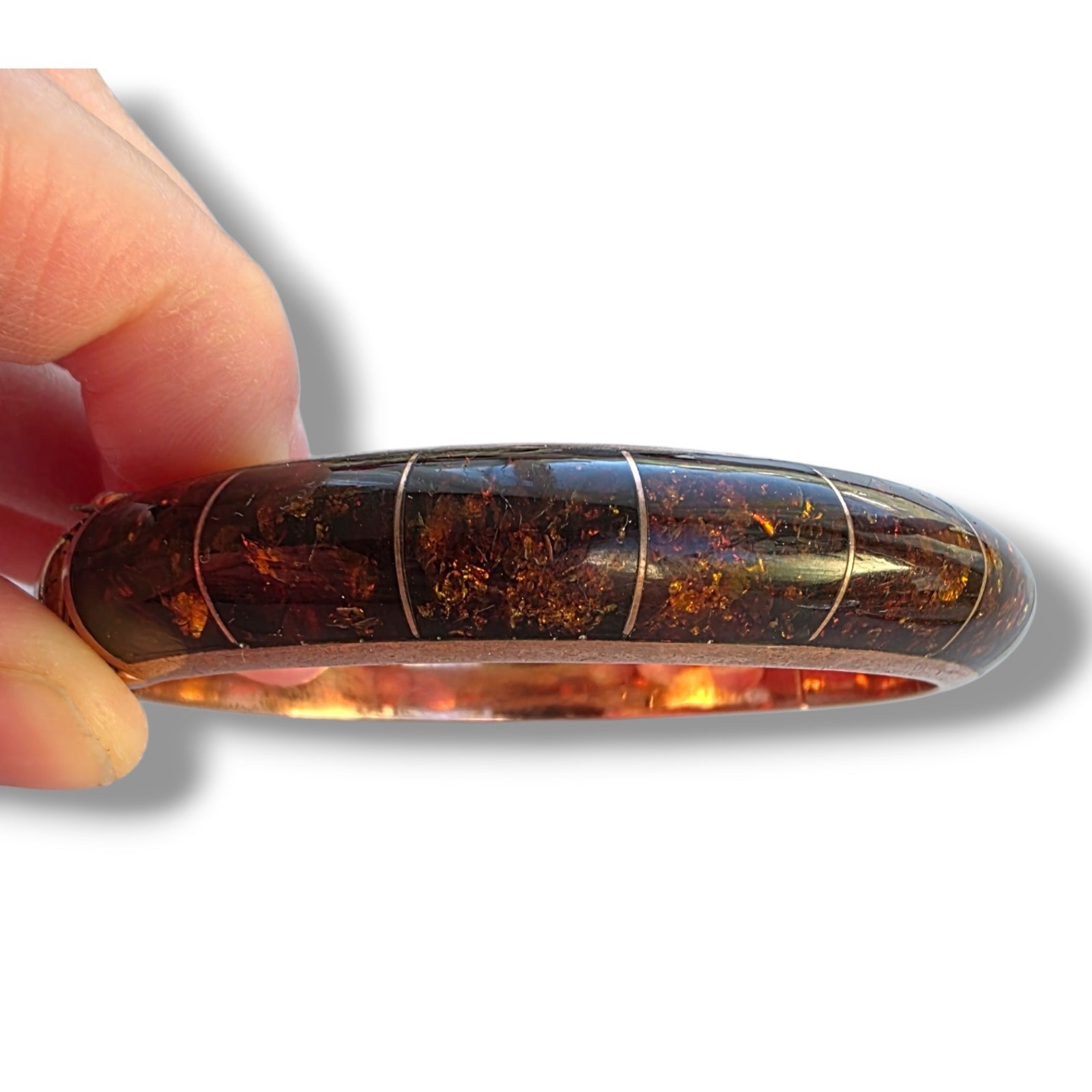 Jay King Dtr Copper Amber Stone 8.25